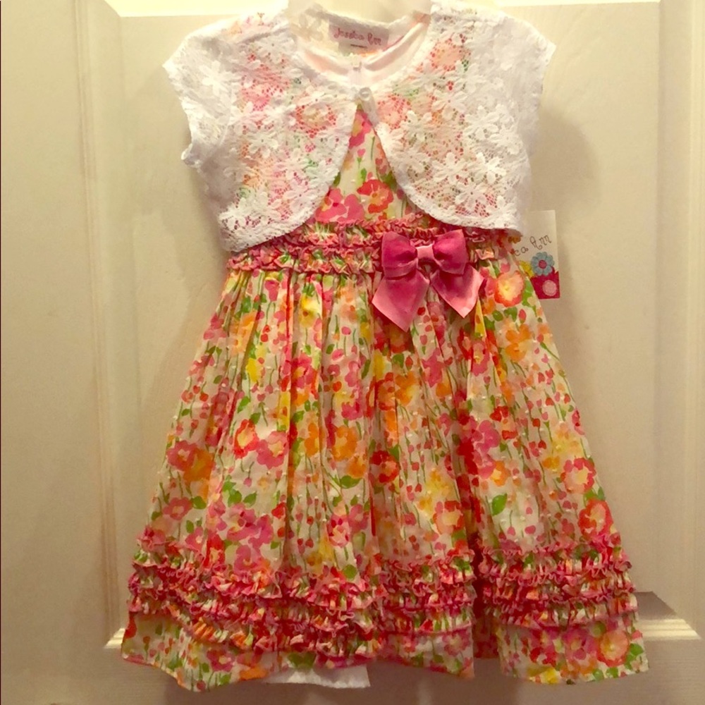 Floral little girls dress